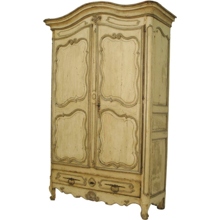 French 19th Century Painted Armoire