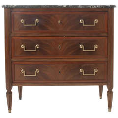 French 19th Century Louis XVI Commode with Marble Top