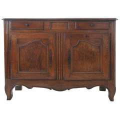 Antique French Provincial 19th Century Oak Buffet