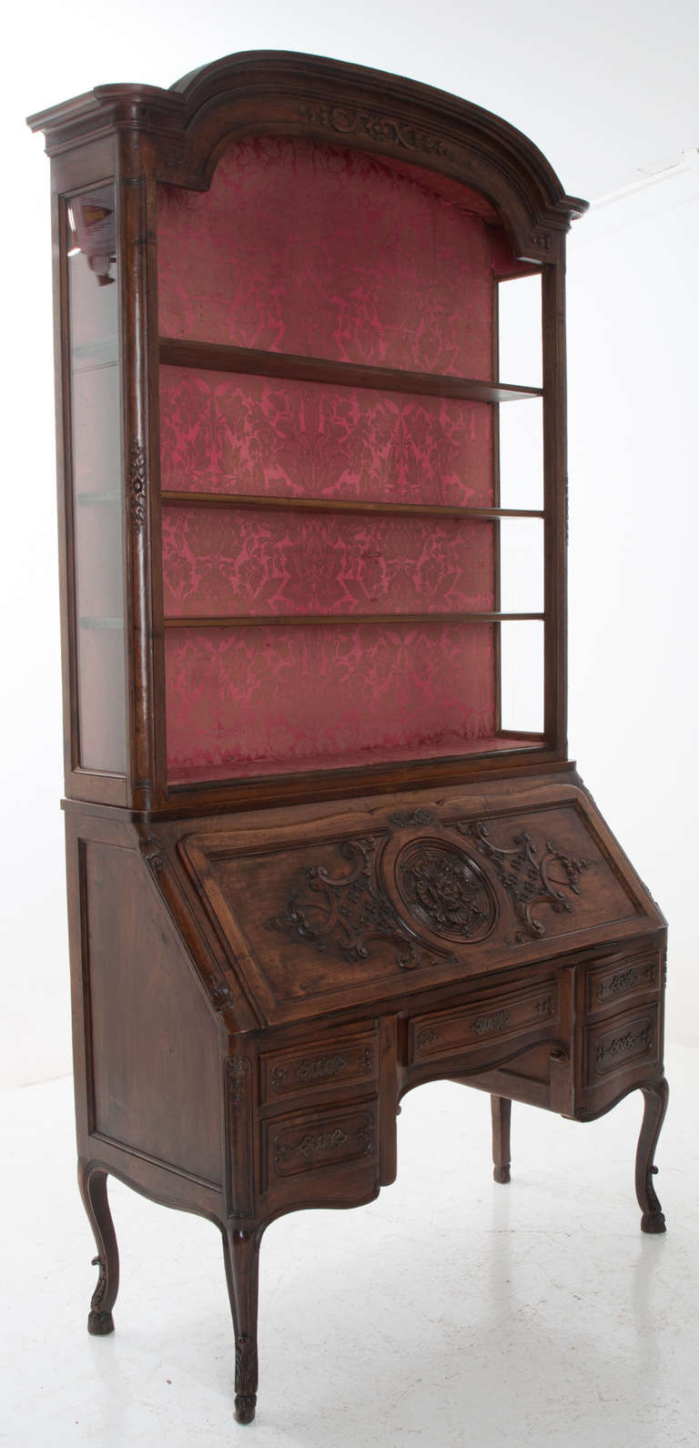 French 19th Century Regence Style Walnut Secretaire In Good Condition In Baton Rouge, LA