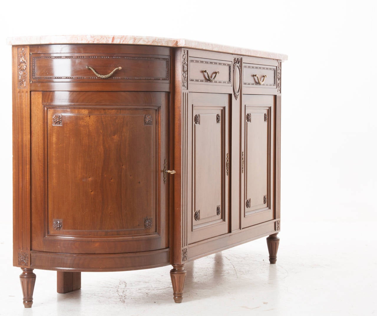 French 19th Century Louis XVI Style Demilune Buffet 3