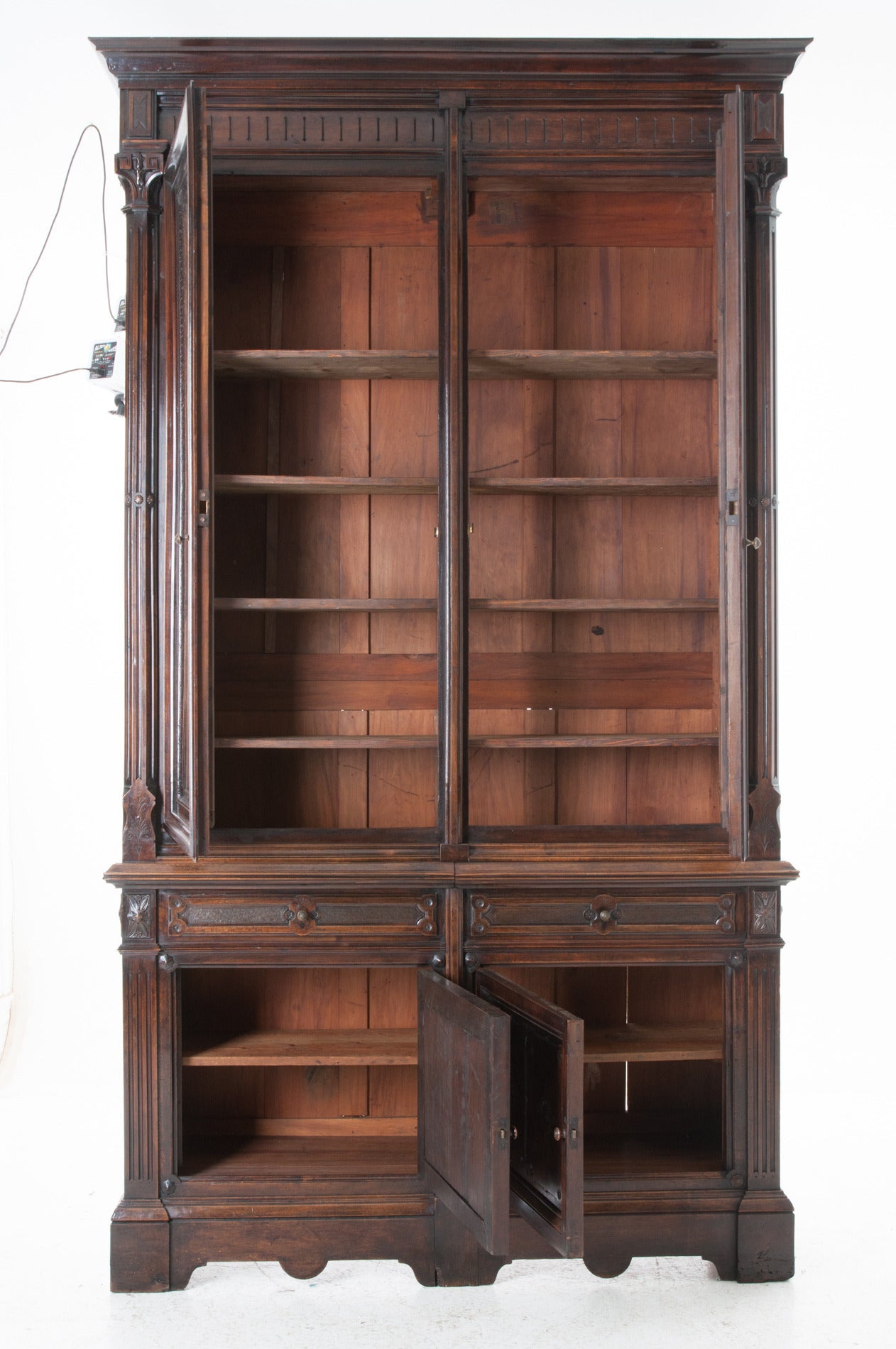 French 19th Century Henri II Walnut Bibliothèque 3