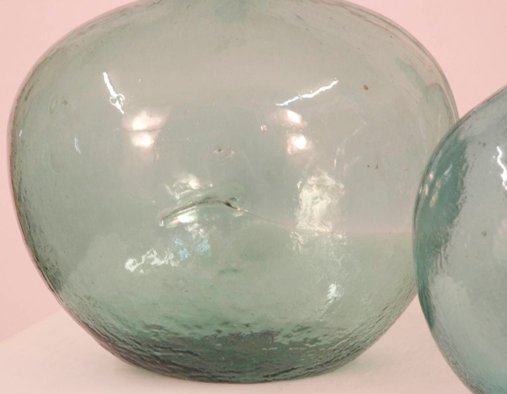 20th Century Italian Turquoise wine/oil jars In Excellent Condition In Baton Rouge, LA