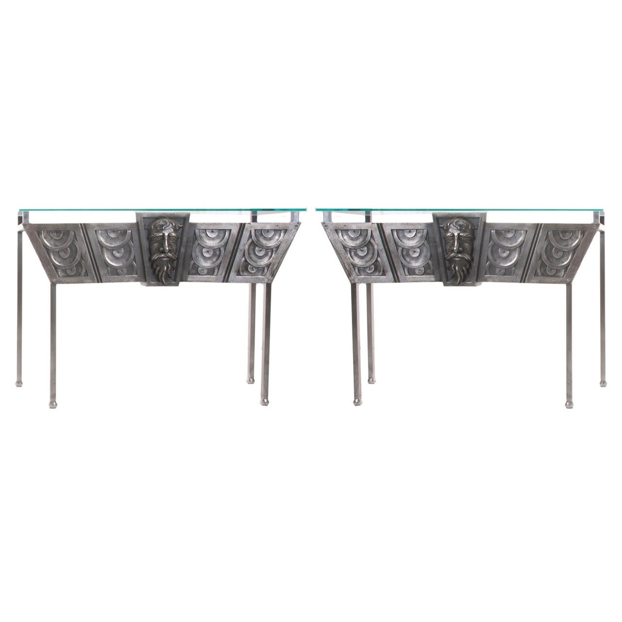 French Pair of Art Deco Console Tables