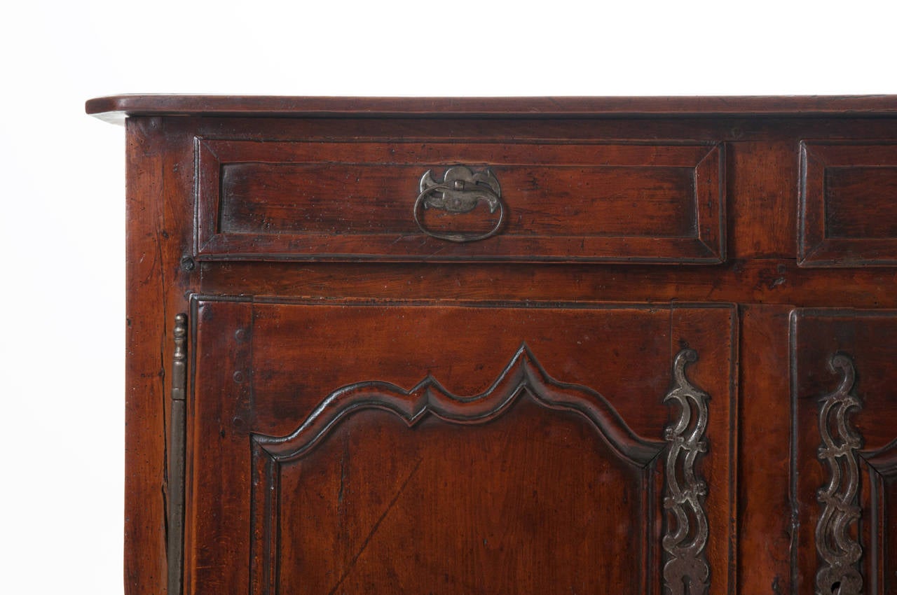 Carved French 19th Century Provincial Walnut Buffet