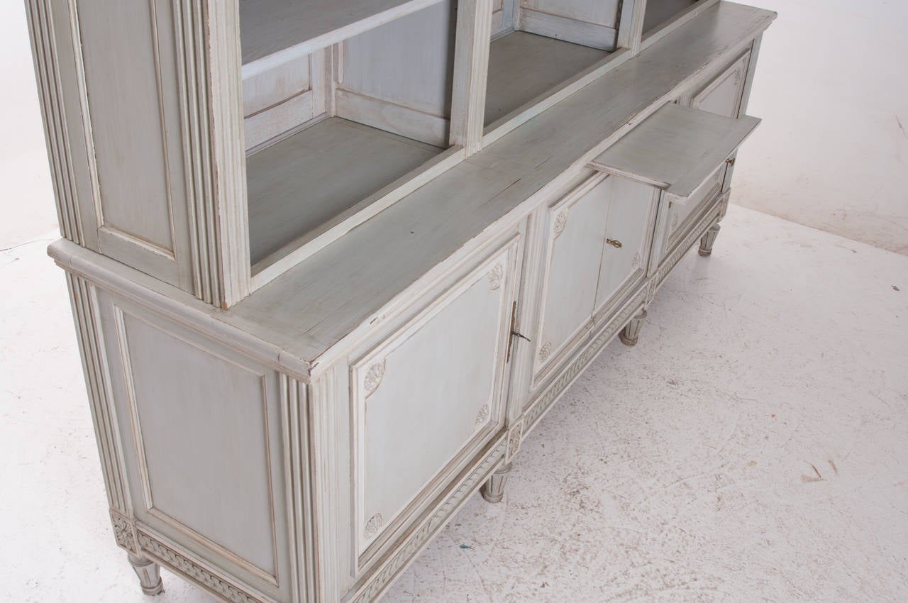 Louis XVI French Painted Boiserie Bookcase