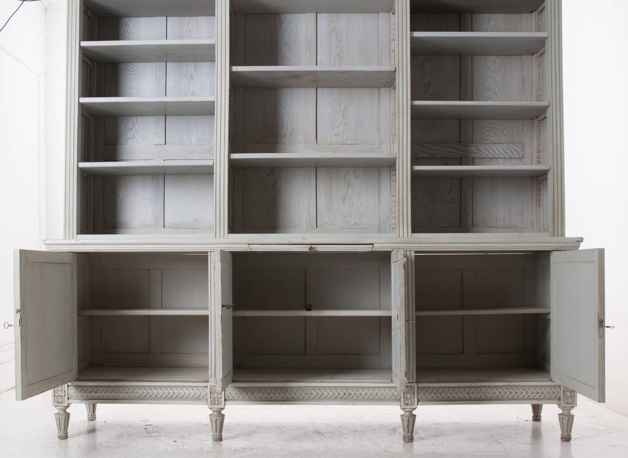 20th Century French Painted Boiserie Bookcase