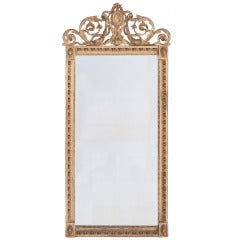 French 18th Century Carved Gold Gilt Cameo Mirror