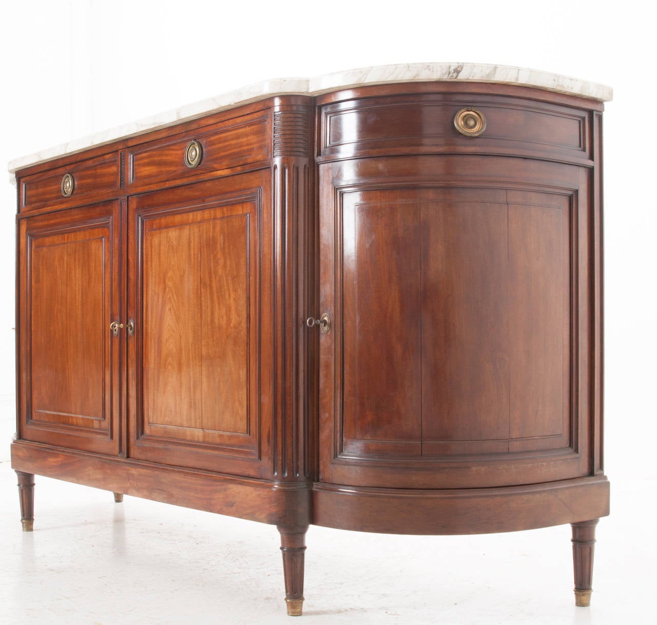 French 19th Century Louis XVI Demilune Buffet 5