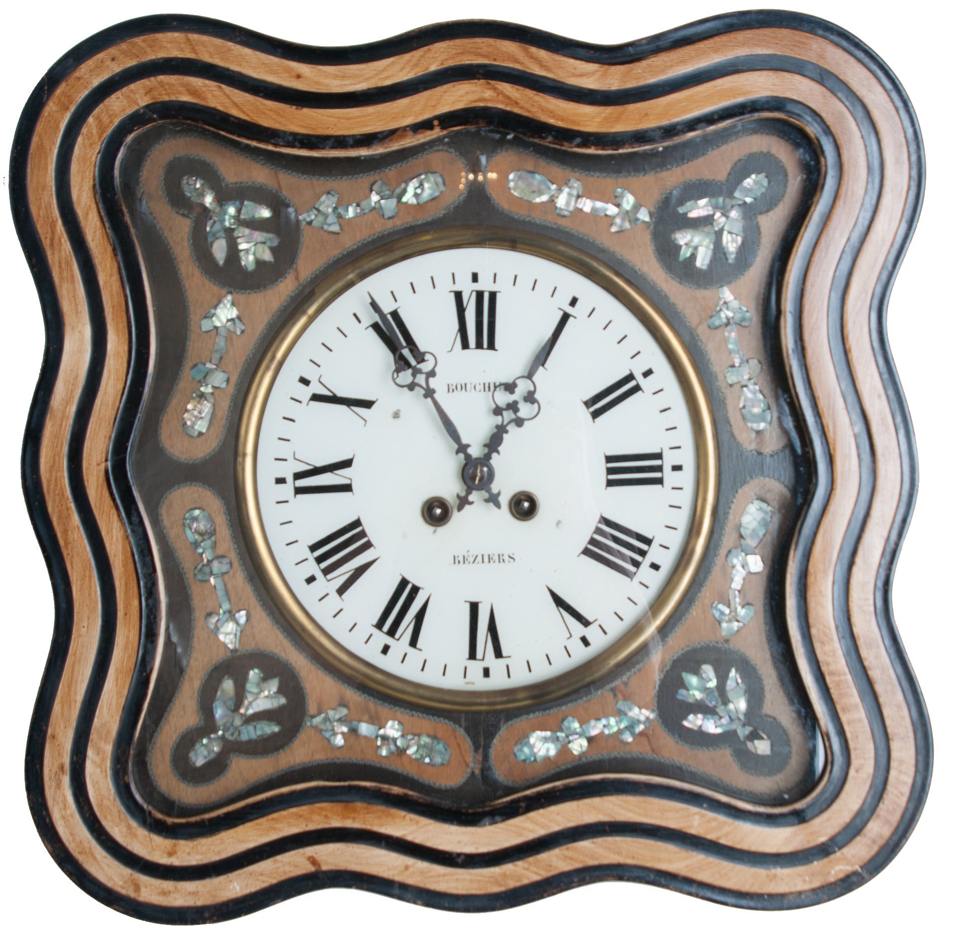 Napoleon III Mother of Pearl Wall Clock