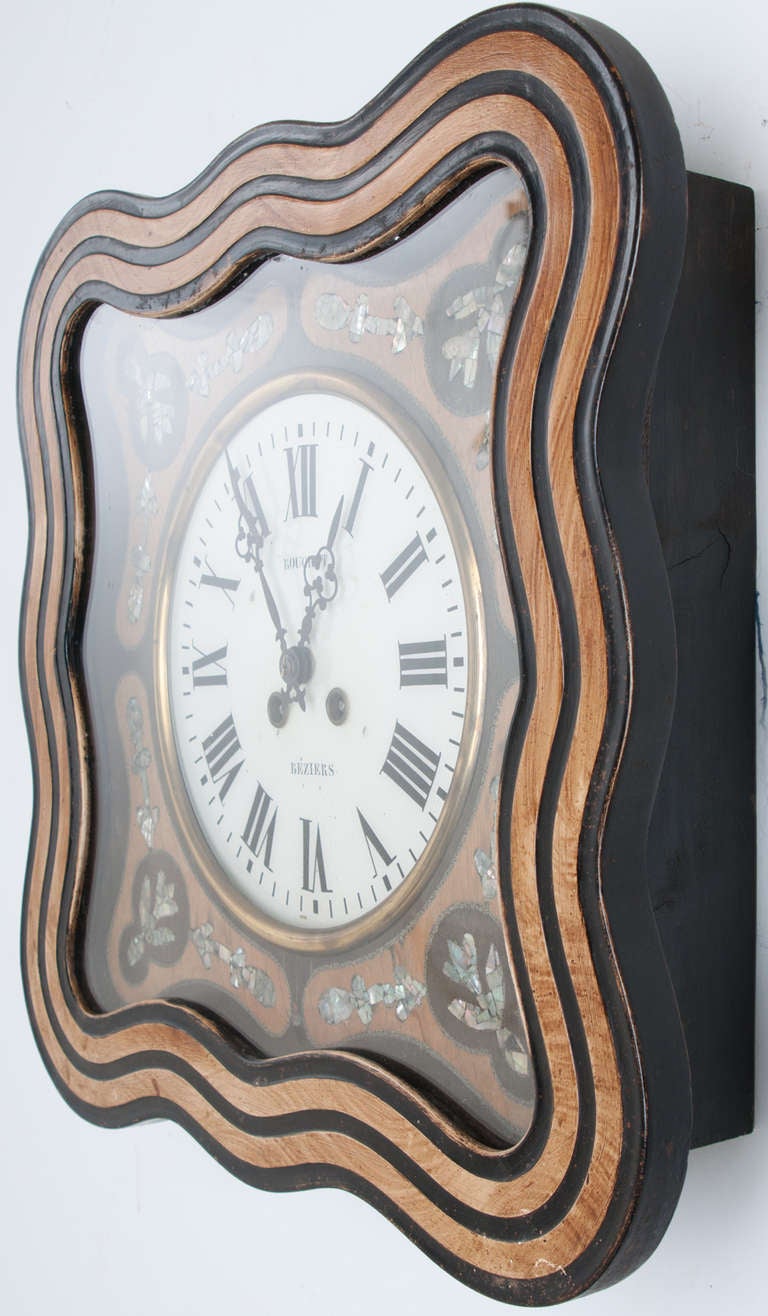 Napoleon III Mother of Pearl Wall Clock 2