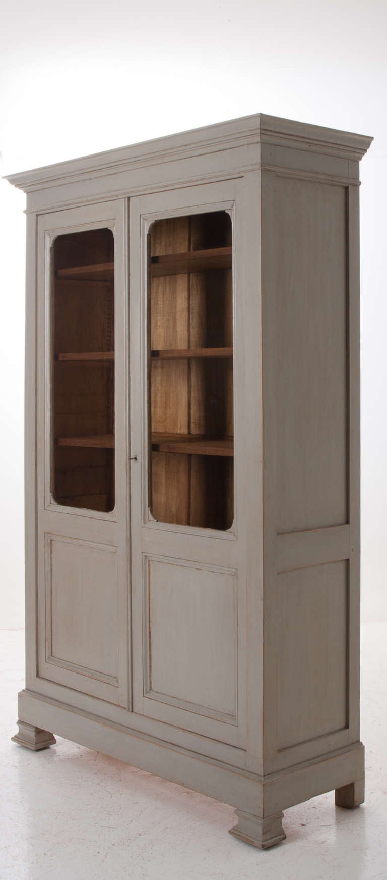 English 19th Century Painted Pine Bookcase 1