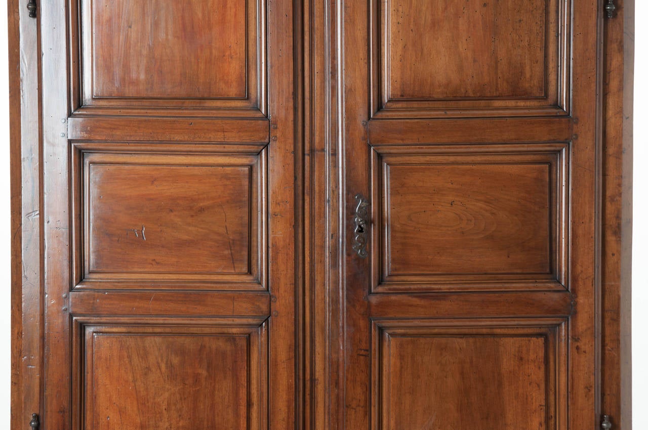 Massive French 19th Century Walnut Armoire In Good Condition In Baton Rouge, LA