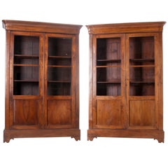 Paire de bibliothèques françaises Louis Philippe du 19ème siècle