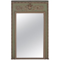 French 19th Century Painted Trumeau Mirror