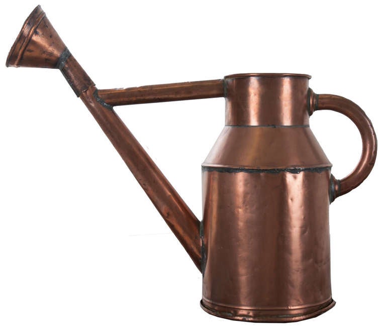 English watering can made of copper from 1900- 1920. Holds water well for watering plants or use for its stunning look! 

Thank you for your interest in our antiques. Please view our full store online at firesideantiques.com