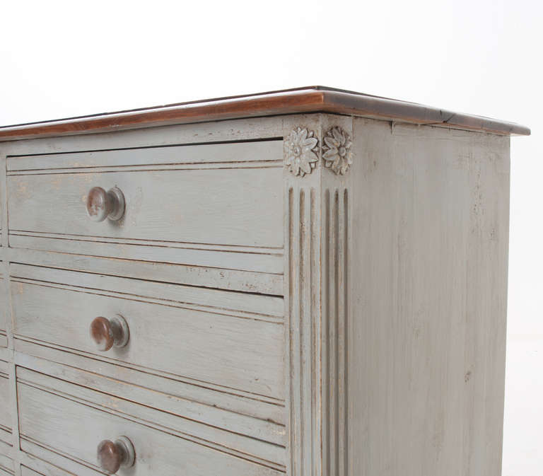 English Painted Pine Eight Drawer Chest or Server 3
