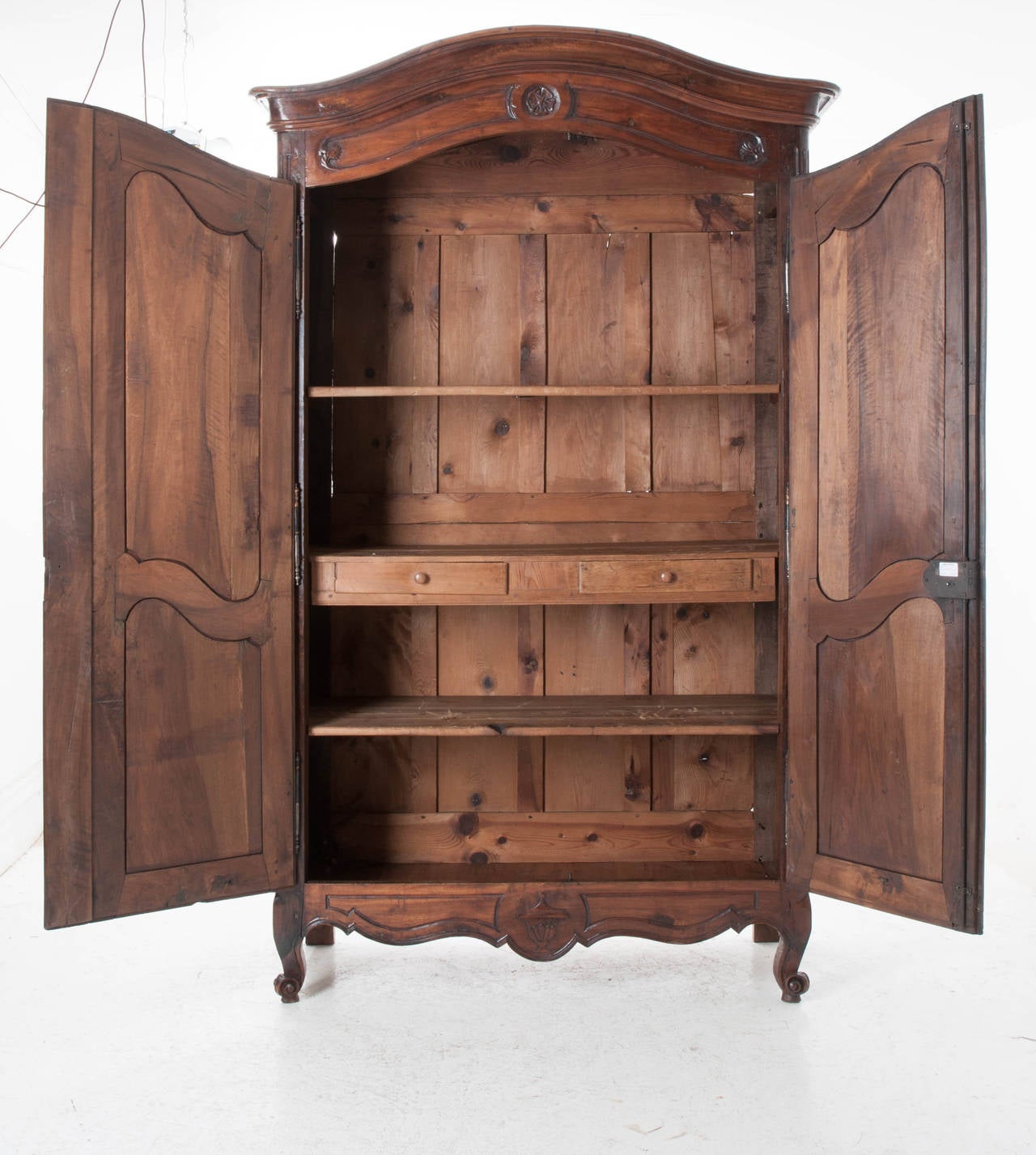 French 18th Century Carved Walnut Armoire 6