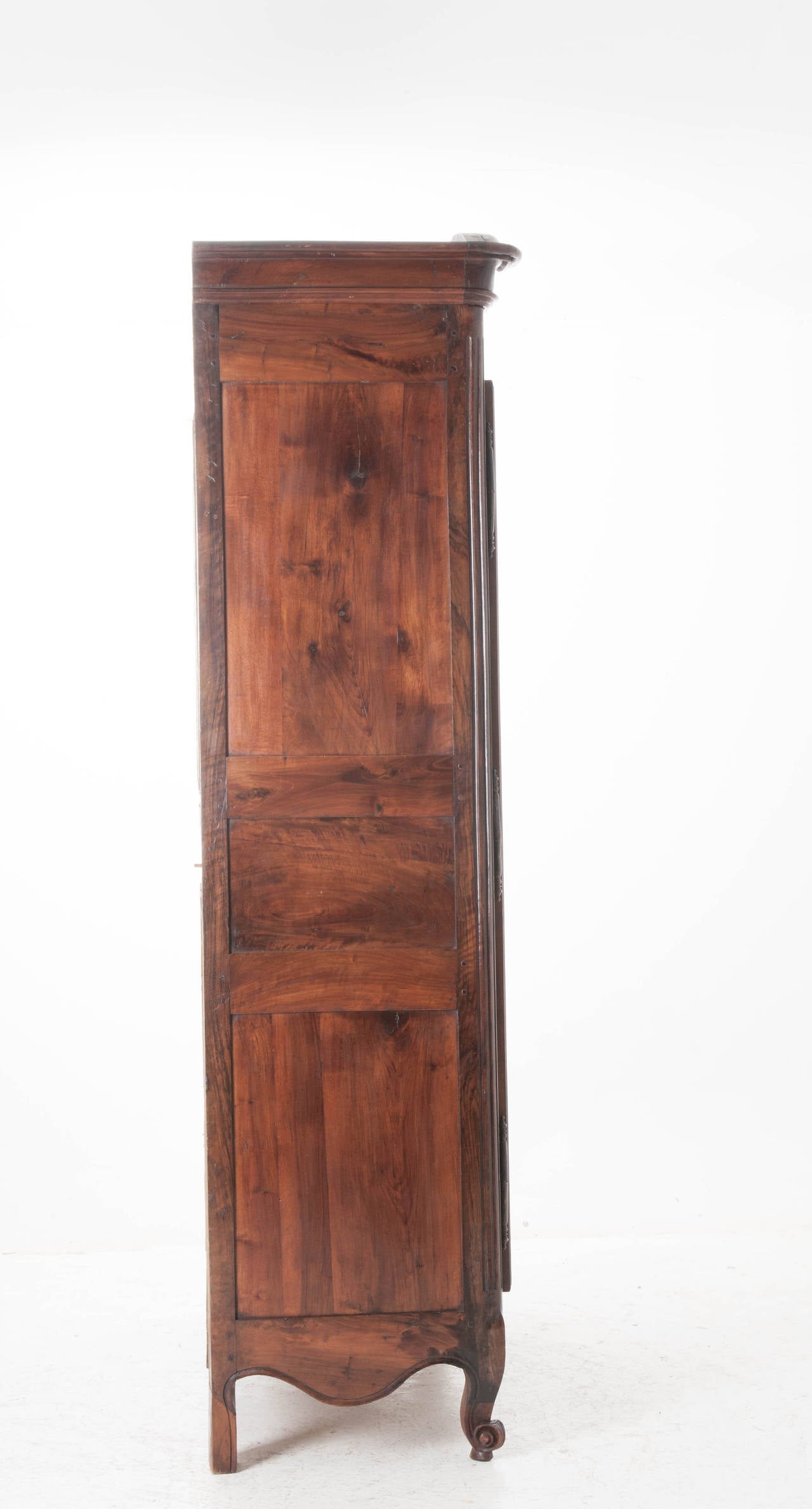 18th Century and Earlier French 18th Century Carved Walnut Armoire