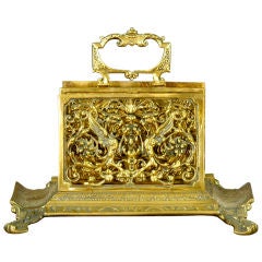 Antique French 19th Century Brass Letter Holder