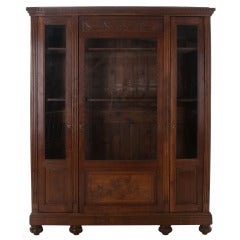 French 19th Century Oak Carved Bibliotheque