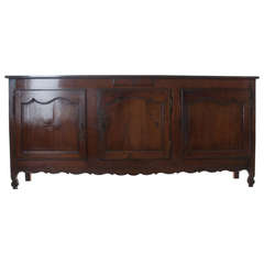 French 19th Century Primitive Louis XV Oak Enfilade or Buffet