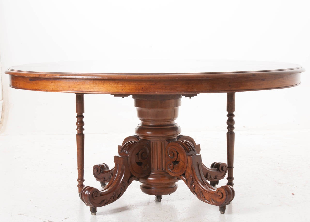 French 19th Century Large Extending Walnut Dining Table 2