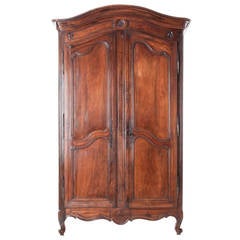 French 18th Century Carved Walnut Armoire