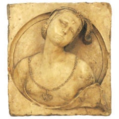 French 19th Century Lady Wall Sculpture