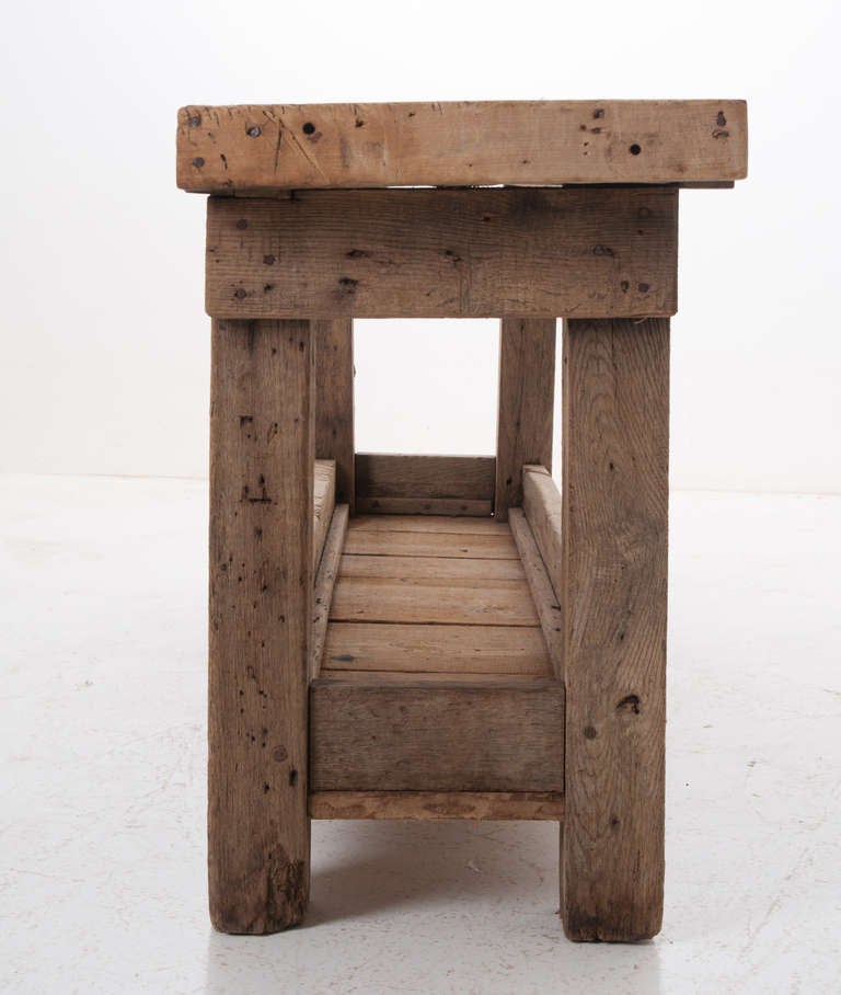 French 19th Century Beech Work Bench or Table 3