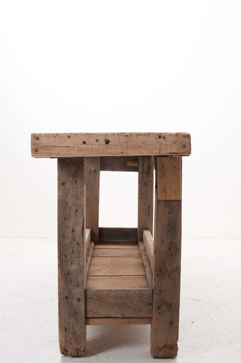 French 19th Century Beech Work Bench or Table 5