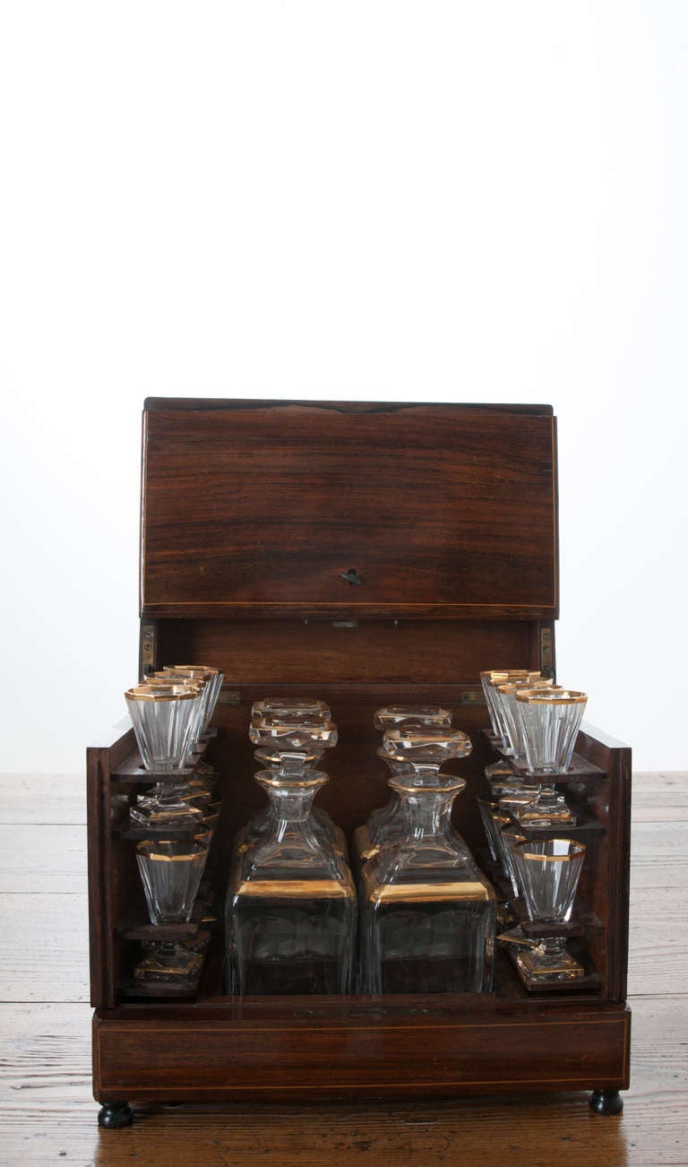 French 20th Century Rosewood Cave a Liqueur In Good Condition In Baton Rouge, LA