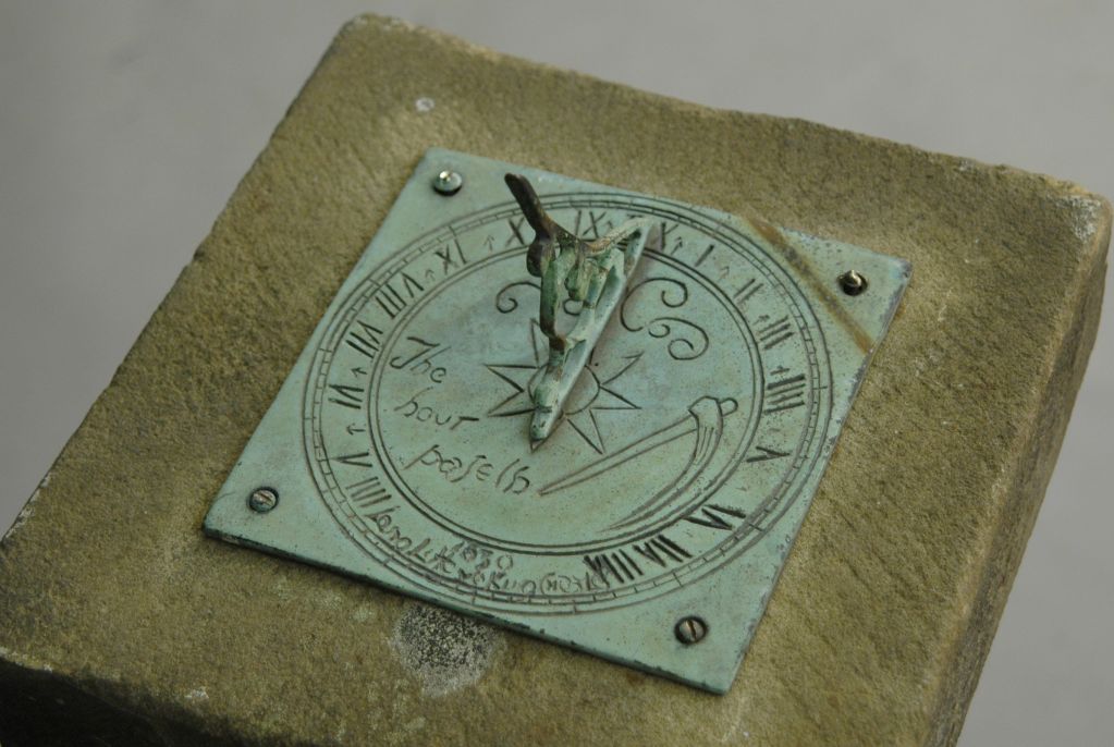 English Stone Sundial, weathered and ready to go in your garden