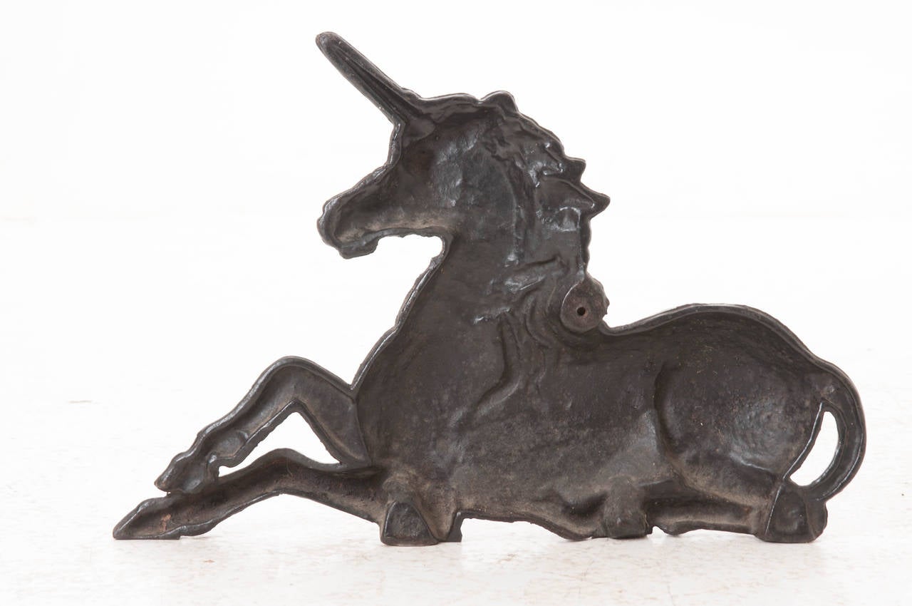 French Vintage Cast Iron Unicorn 3