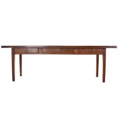 French 19th Century Walnut Console Table
