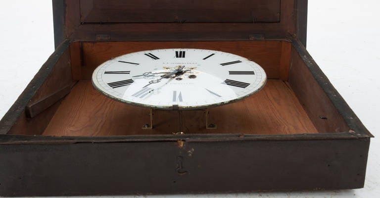 Belgian 19th Century Inlay Wall Clock by B.J. Vanderveken 3