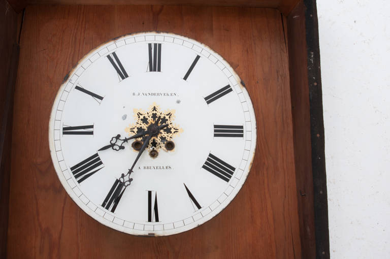Belgian 19th Century Inlay Wall Clock by B.J. Vanderveken 4