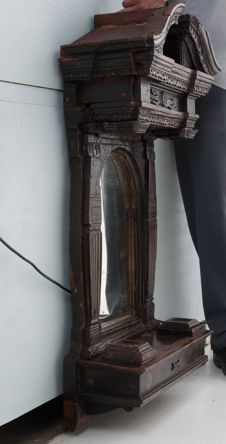 French Early 18th Century Church Altar Mirror 3