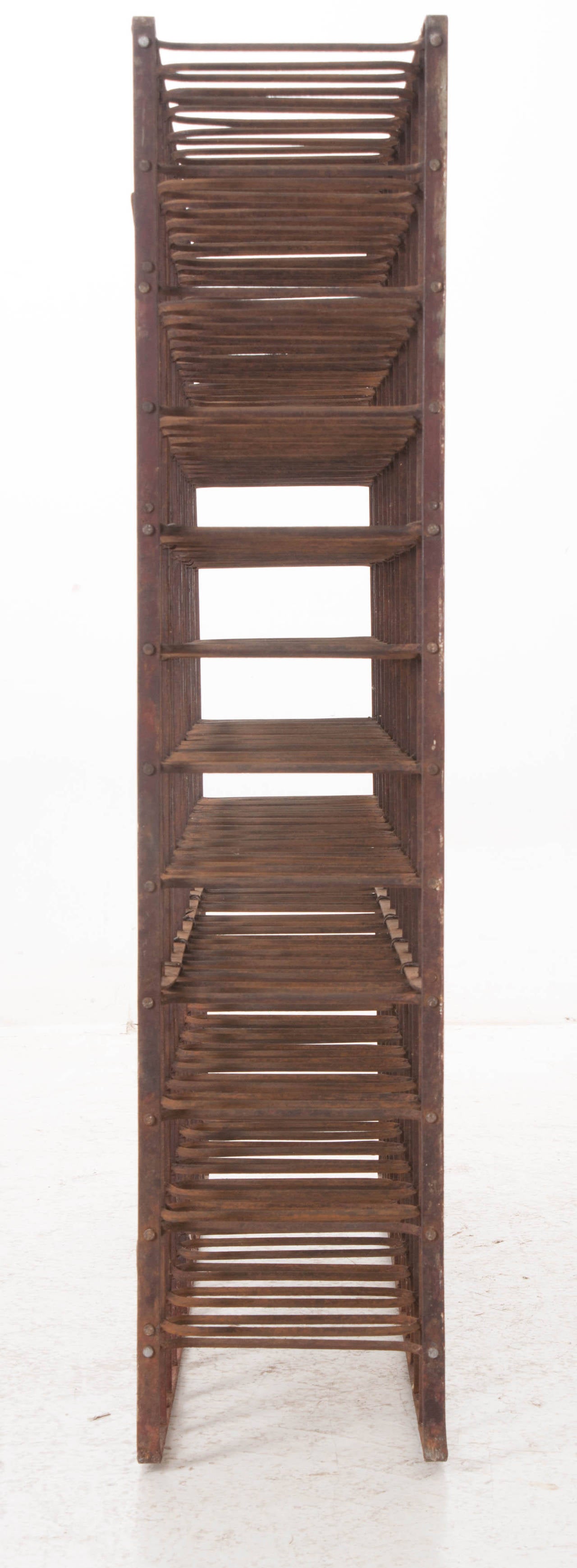 French 19th Century Hand-Forged Iron Wine Rack 5