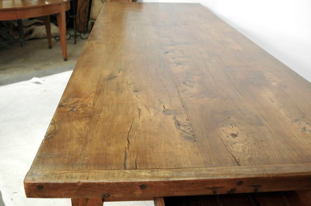 English 20th Century 10 Foot Chestnut Dining Table 4