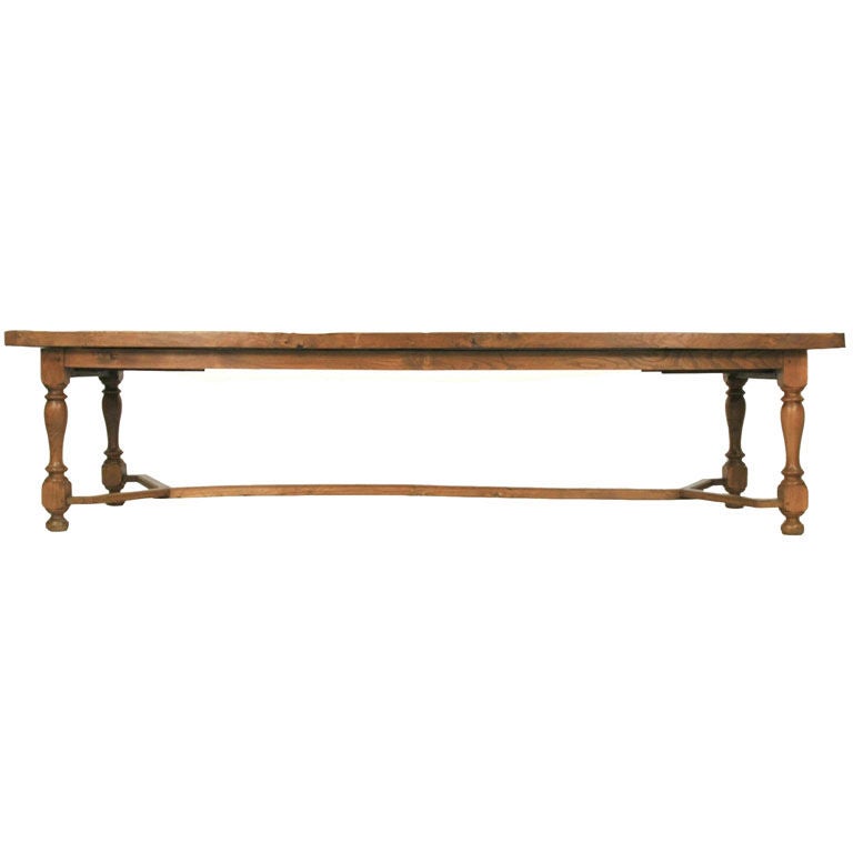 English 20th Century 10 Foot Chestnut Dining Table at 1stdibs
