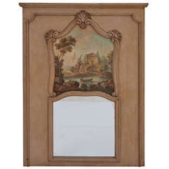 French Early 20th Century Painted Trumeau