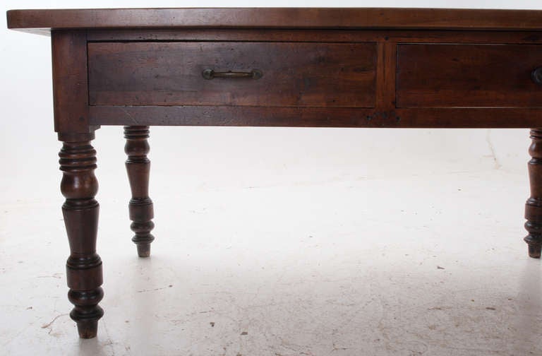 French 19th Century Walnut Drapers Table 2