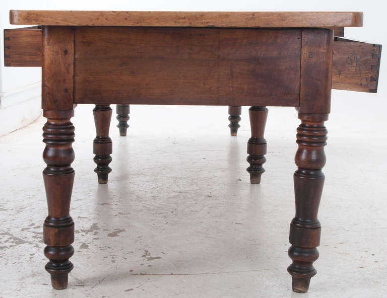 French 19th Century Walnut Drapers Table 3