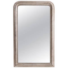 French 19th Century Louis Philippe Silver Gilt Mirror