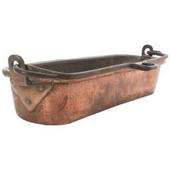 French 19th Century Copper Fish Kettle with Liner Tray
