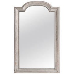French 19th Century Louis Philippe Silver Gilt Mirror 1