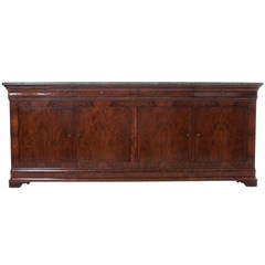 French 19th Century Louis Philippe Mahogany and Marble Enfilade