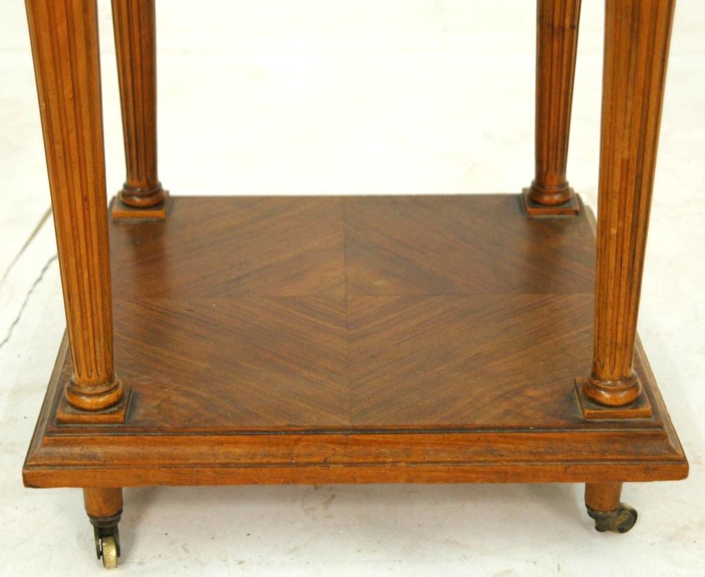 19th Century French Walnut Louis XVI Style Pair of Bedside Table 1