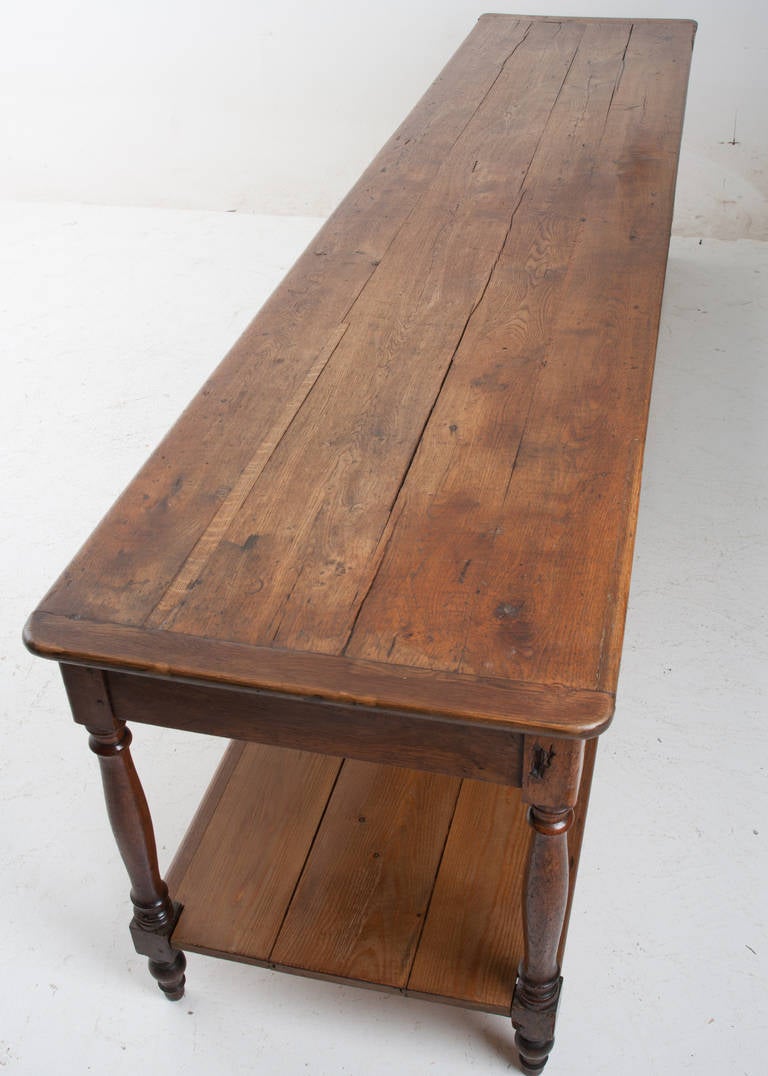 French 19th Century Oak Drapers Table